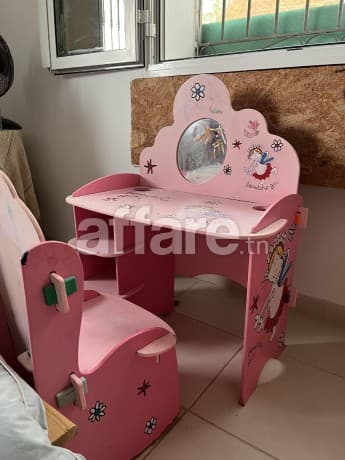 Bureau + chaise fillette 2 - 8 ans