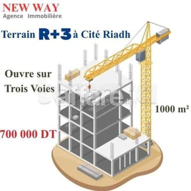 Terrain destiné pour une promotion immobilière à Cité riadh