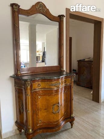 À VENDRE – Console Ancienne avec Plateau en Marbre 📍 Souss 
