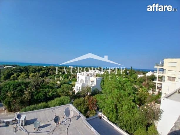 Duplex s2 meublé vue sur mer à Gammarth ZDL0682