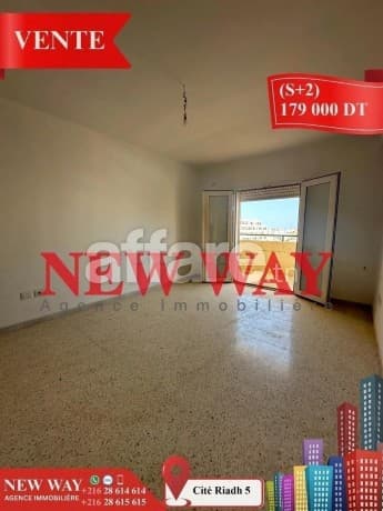 Appartement S+2 à Cité Riadh 5