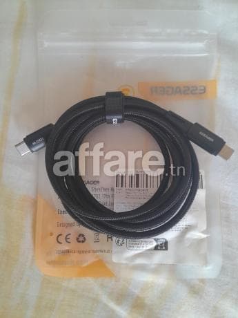 Câble de charge Type-C vers Type-C 100W 2Metres 90 Gameur