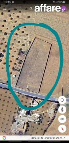 A vendre terrain clôturé de 8200m² à HAMMAMET 