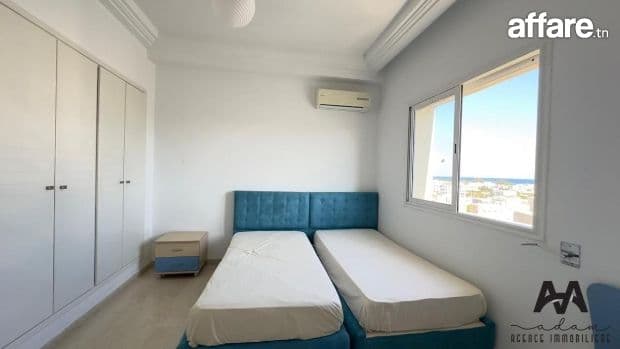 Appartement S+2 Meublé – AFH2 Résidence Sécurisée, Vue Mer 