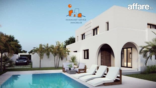 A vendre sur plan : villa de charme avec piscine s+3 en cour