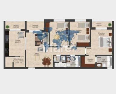 A Vendre Appartement S+3 à Ain Zaghouan Nord