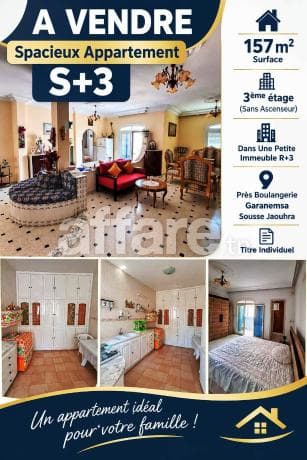 Appartement S+3 Prés Boulangerie Garanemsa Sousse