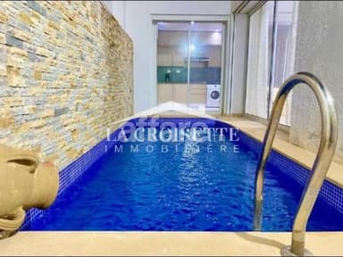 Appartement meublé S+3 avec piscine à La Marsa MAL2382