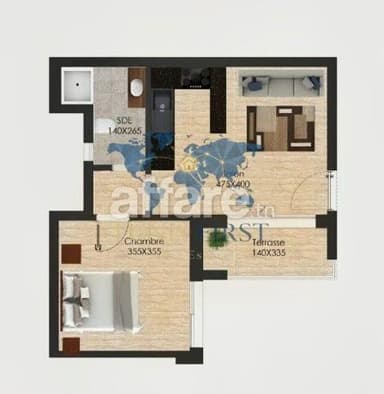 A Vendre Coquet Appartement S+1 à Ain Zaghouan Nord