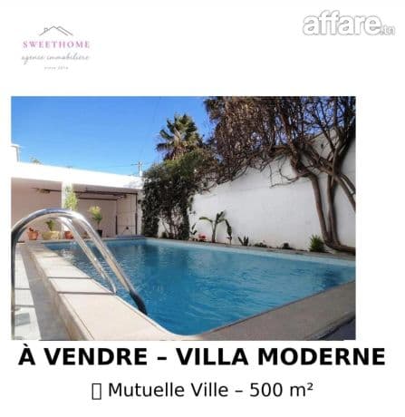 villa a vendre à Mutuelle Ville