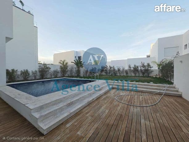 un appartement meublé avec piscine à gammarth