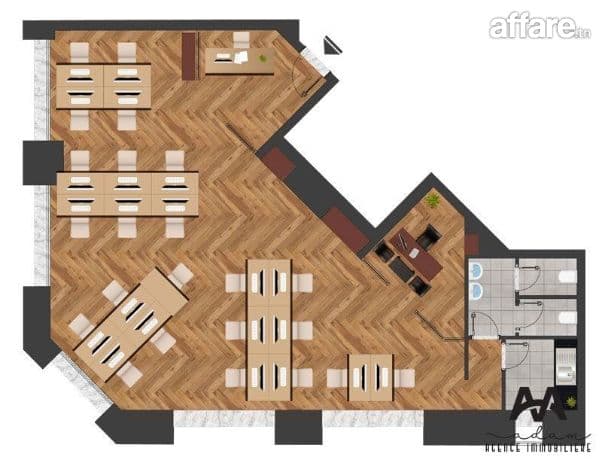 Open Space – 193 m² – Centre-Ville de Tunis