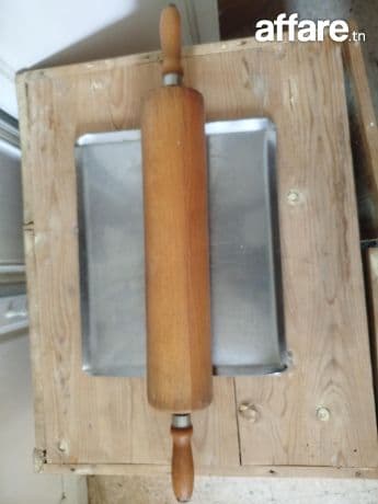 Rouleau patisserie en bois mobile