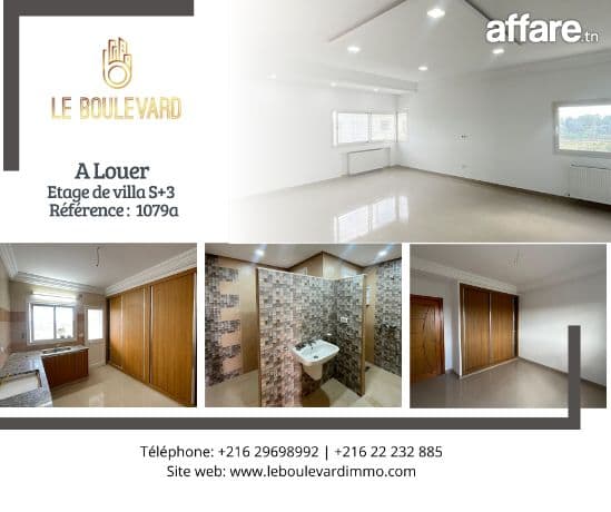 A Louer Etage De Villa S+3 Haut Standing à Sidi Mahersi