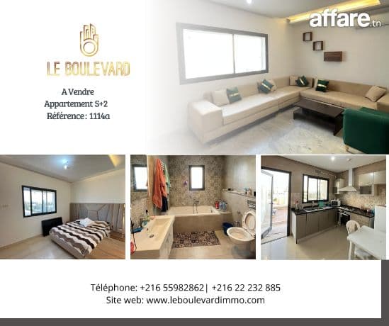 A Vendre Appartement S+2 Haut Standing à Nabeul centre 