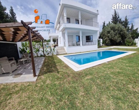 LOCATION à L'ANNÉE – VILLA AVEC PISCINE À HAMMAMET 🏊‍♂️