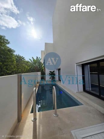 un duplex avec piscine à ain zaghouan 