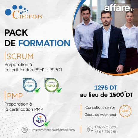 Pack Project Manager : Agile Scrum Master, Product Owner PMP