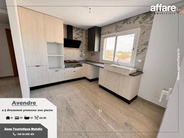 bien à vendre s+3 directement promoteur avec piscine à mahdi