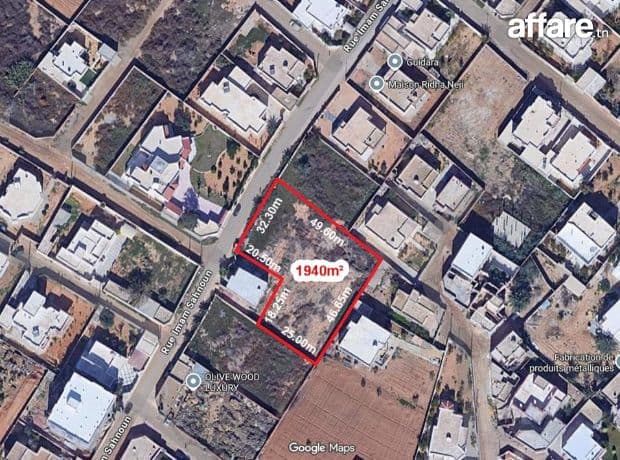 Terrain de 1 940 m² – Route Saltnia km 5, Sfax