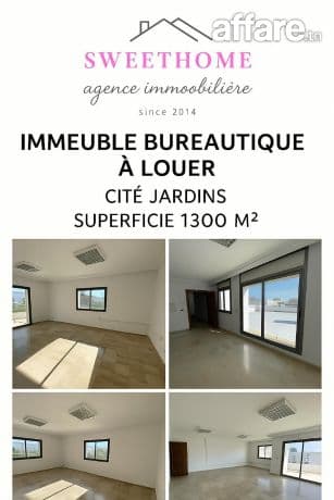 Immeuble bureautique à louer au cité jardins 