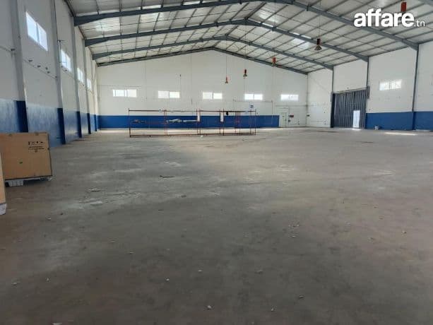 À louer – Local industriel 1 500 m² à El Mghira avec 1 200 m