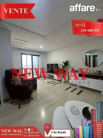 (S+2) à Cité Riadh 1 avec Place de Parking