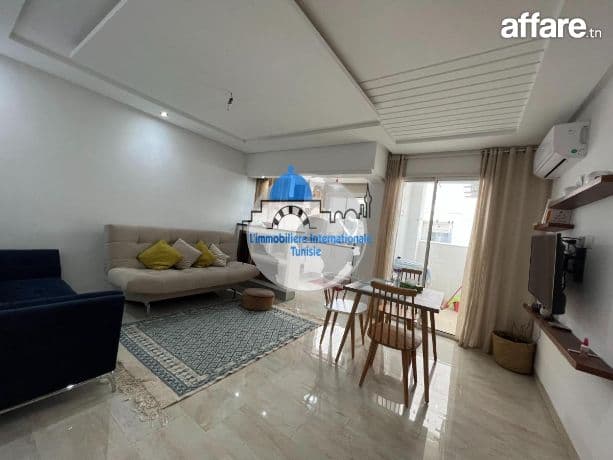 Location annuelle S+1 meublé avec place de parking à Khzema