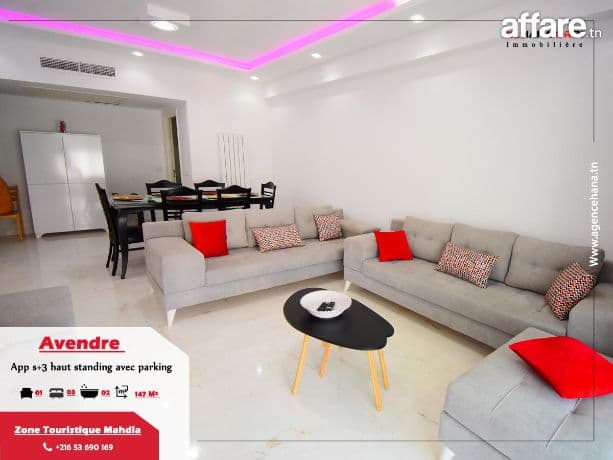 A vendre s+3 Haute Standing en plein Zone Touristique mahdia