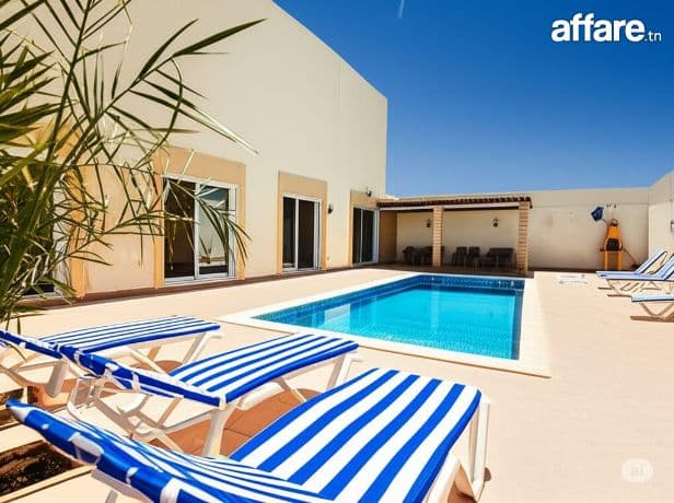 Villa S+4 avec Piscine Privée à louer à l'année– Djerba Mido