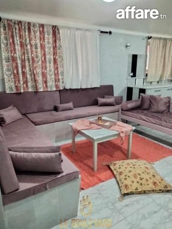 A Louer rez-de-jardin S+2 meublé à Kharrouba, Hammamet 