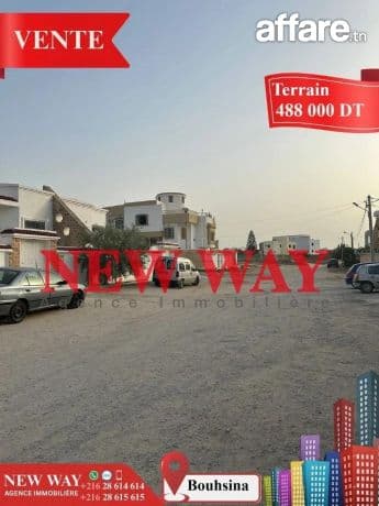 Terrain Fait l'angle à Bouhsina, dans un Quartier Résidentie