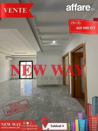 (S+3) Directe Promoteur à Sahloul 4 avec Place de Parking