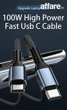 Câble charge Type-C 120W 2Metres