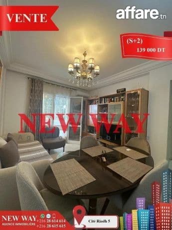 (S+2) à Cité Riadh 5 avec Abri de Voiture