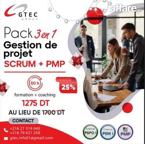 Pack 3en1 Gestion de Projet : PMP et Agile Scrum 