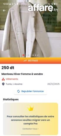 Manteau hiver neuf emporté a vendre