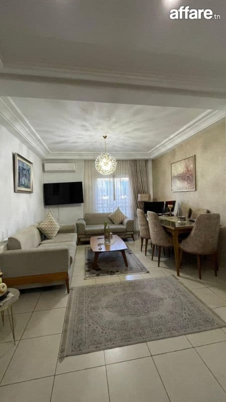 À vendre appartement S+2 au RDC, 80 m², bien entretenu – Qua