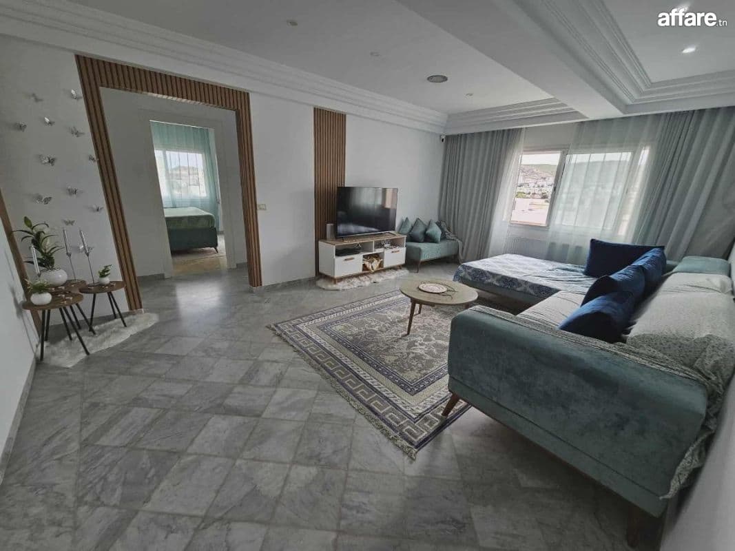 RIADH AL ANDALOUSE : APPARTEMENT S+1 RICHEMENT MEUBLÉ À LOUE