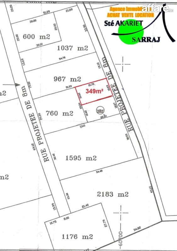 #Terrain [#349m²] En Face #Mosquée Sahaba #Hammem Sousse
