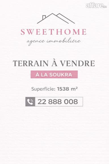 Terrain à vendre à La Soukra 