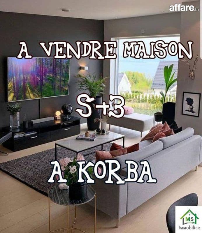Maison S+3 avec titre bleu à vendre à Korba 51355351