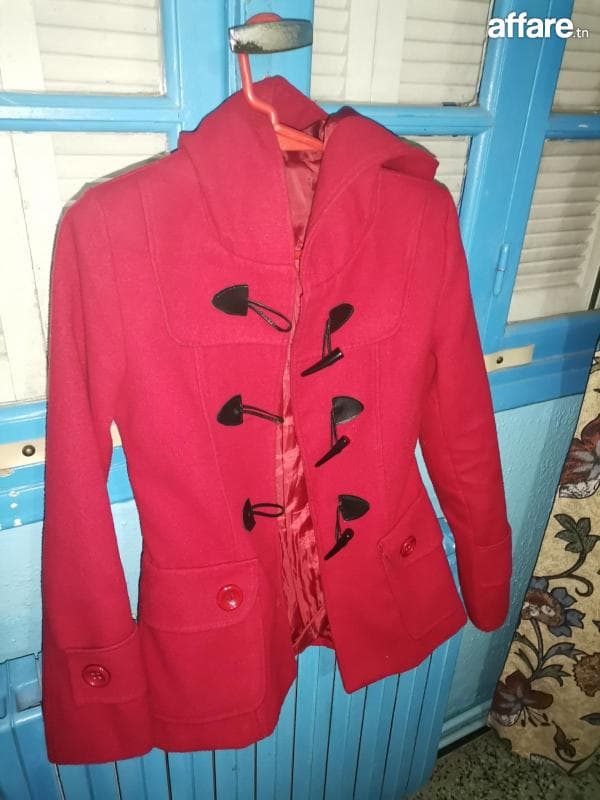 Manteau rouge cachemire italien