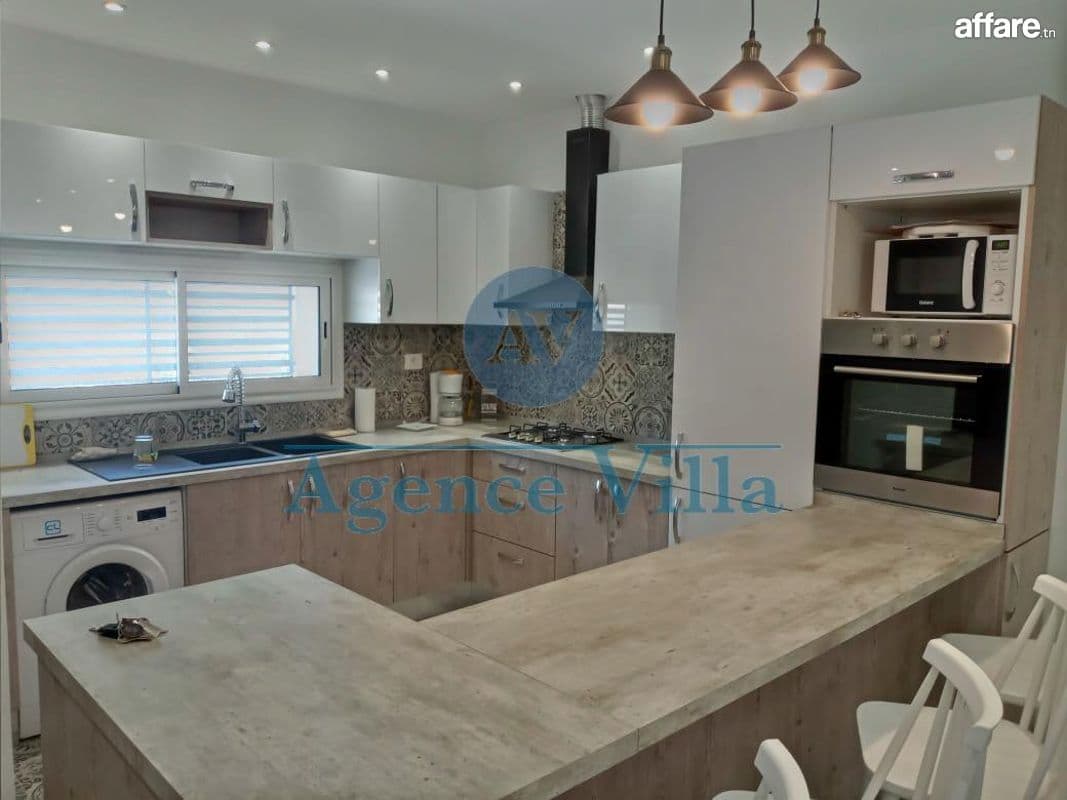 Appartement  S+2 avec grand jardin et parking sidi Daoud