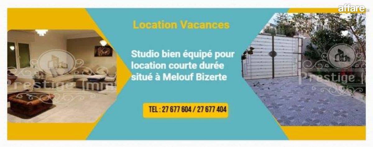 Studio bien équipé
