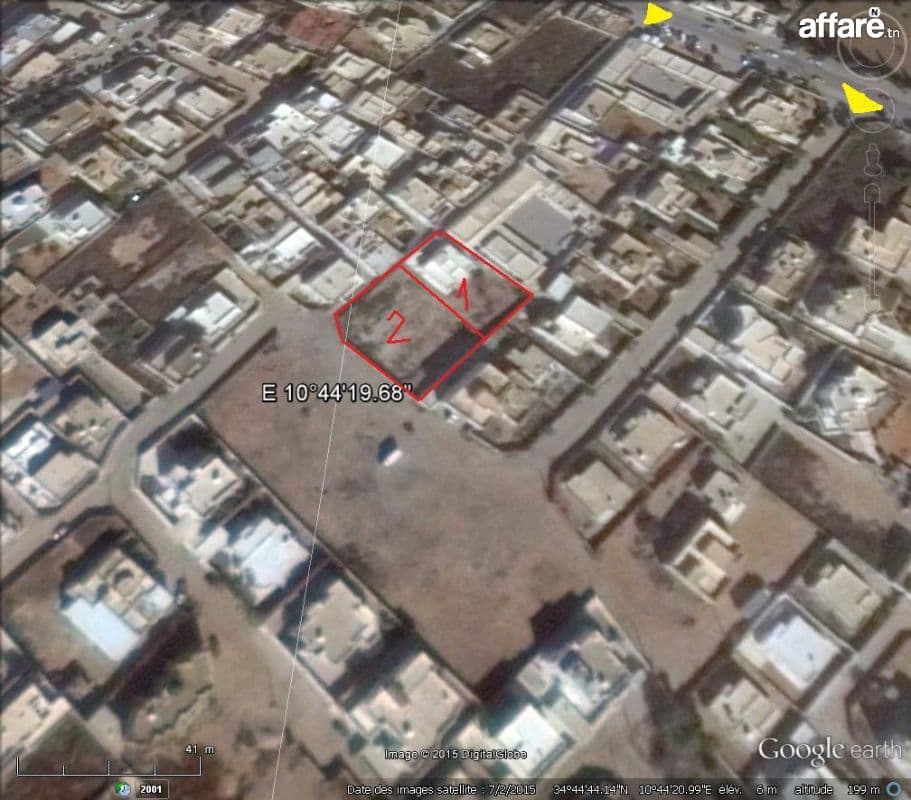Terrain de 620 m² avec maison Route EL AIN km 2