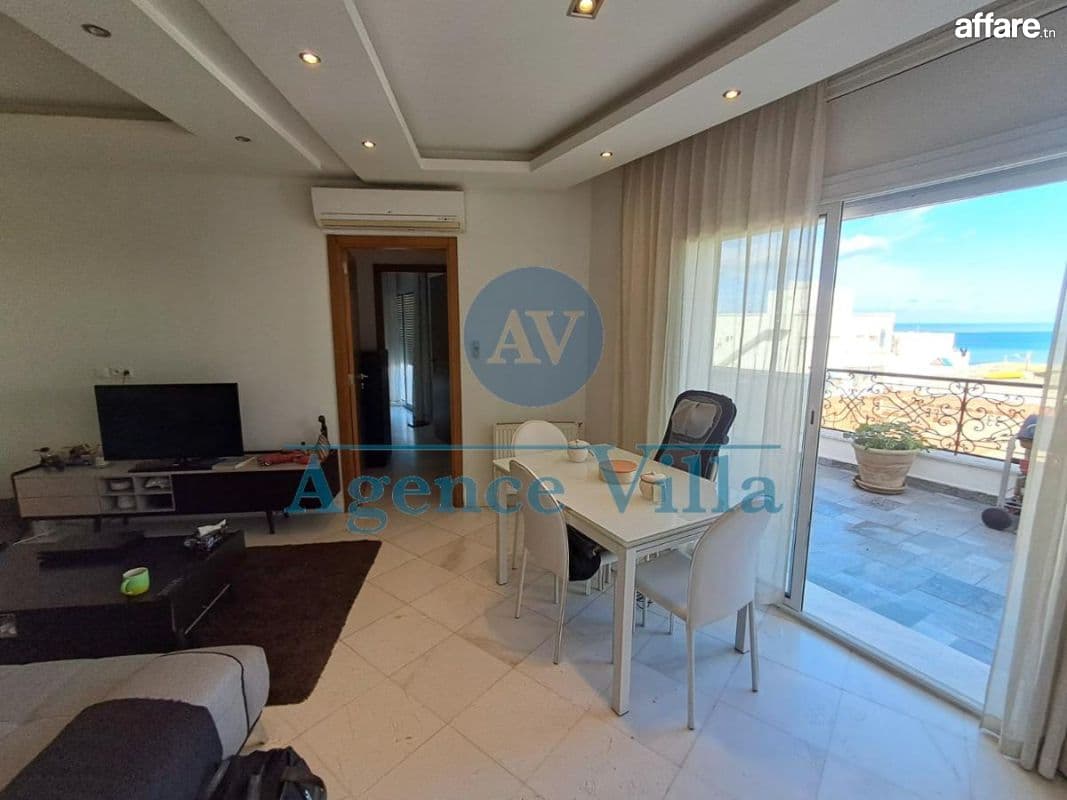 Appartement à louer à La Marsa (S2) avec vue sur mer 🌊