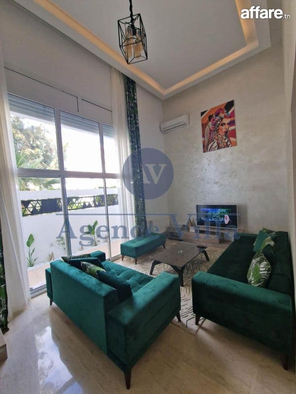 Superbe duplex S+3 meublé à La Marsa