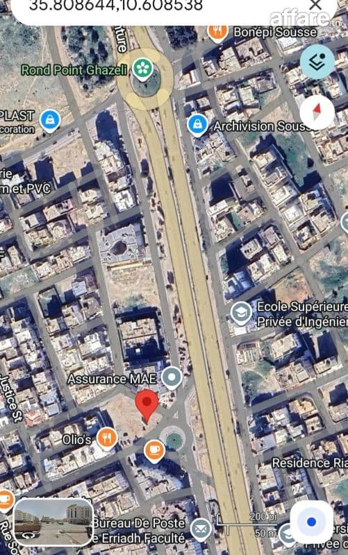 À vendre un terrain (R+4 ) à Sousse Emplacement stratégique