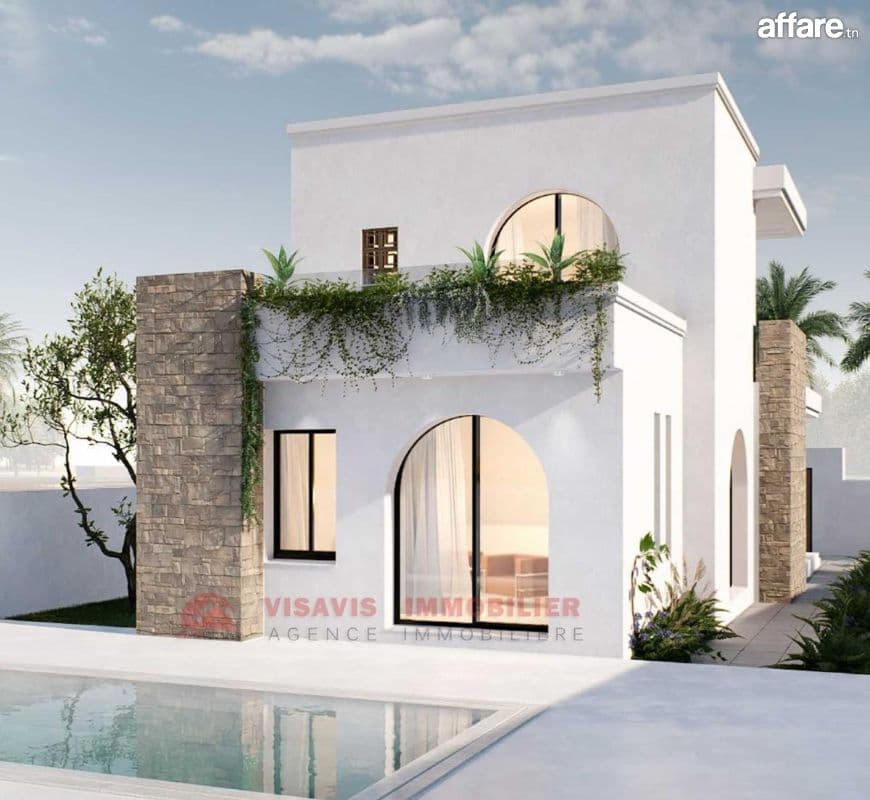 Villa avec étage à vendre sur plan à Houmt Souk Djerba ZU